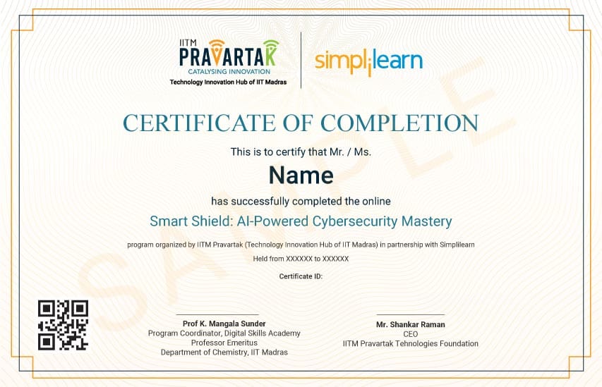 Program Completion Certificate 