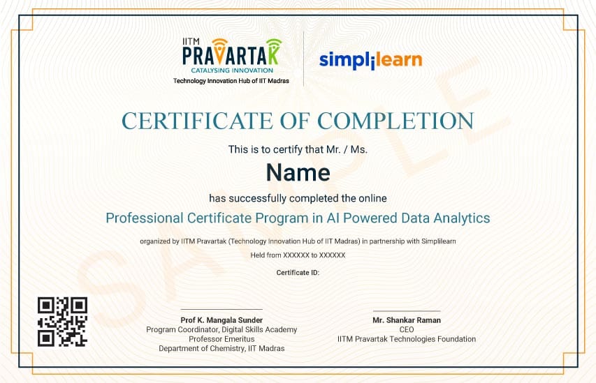 Program Completion Certificate 